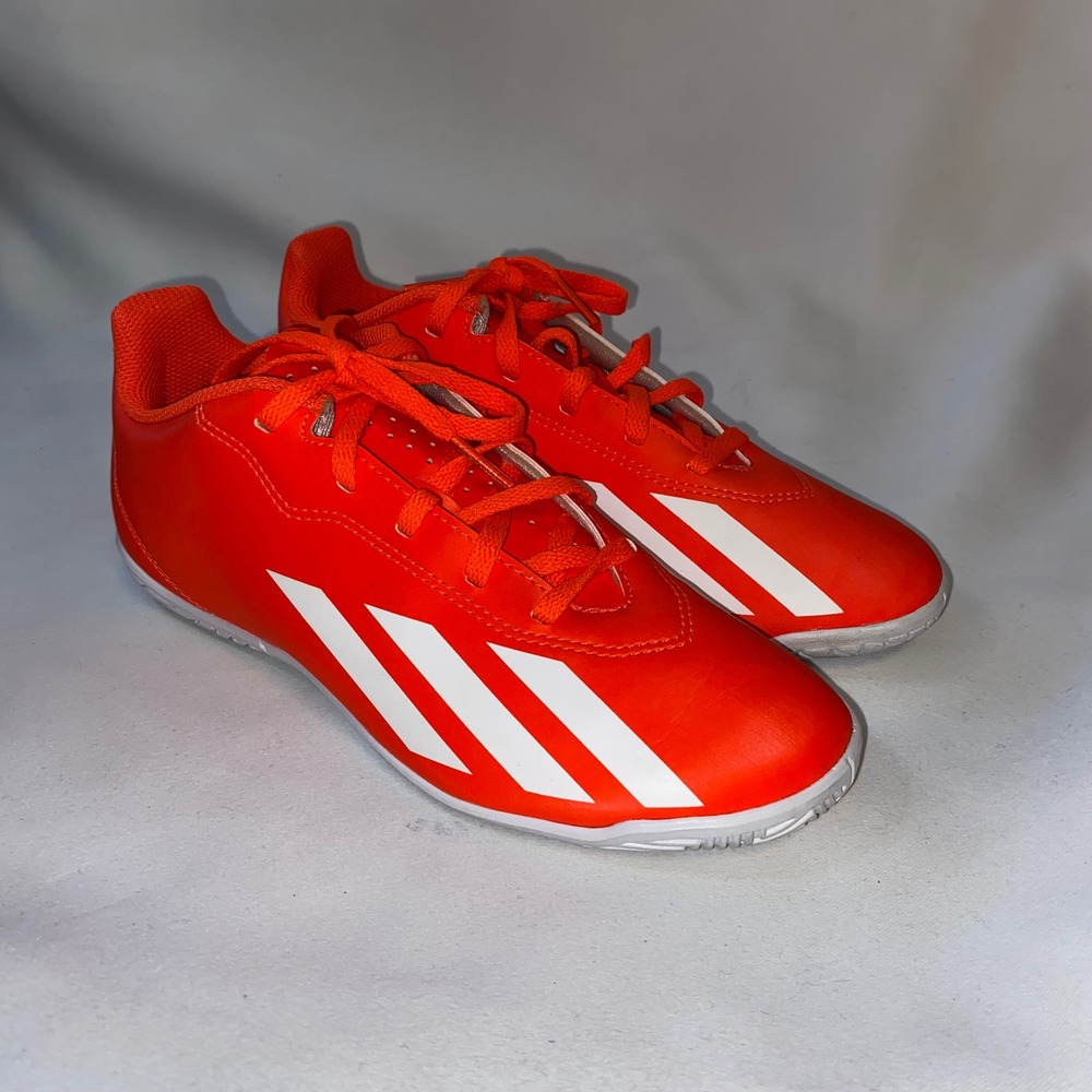 Adidas CRAZYFAST Soccer Cleats Turf Shoes Orange White Kids Size 4.5Y